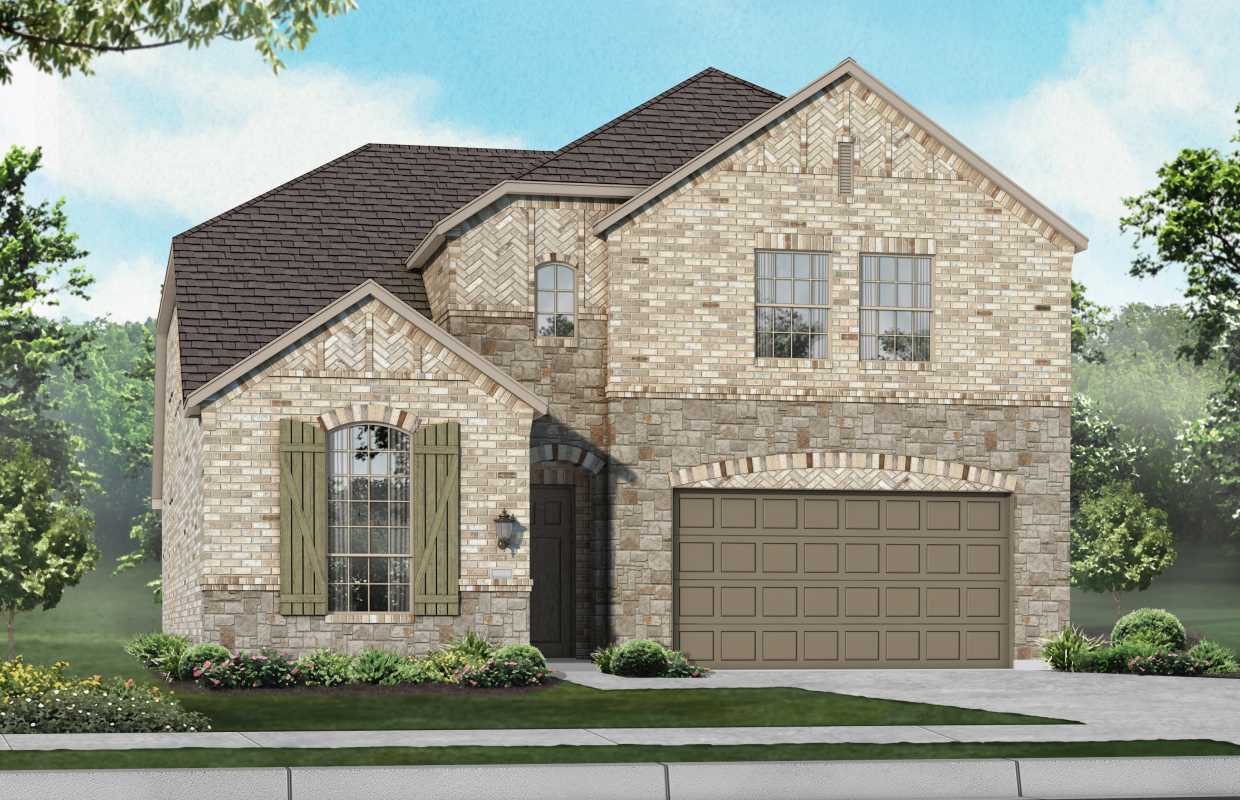 New Home Plan Kingsbridge In Round Rock Tx 78665 Caption Elevation A
